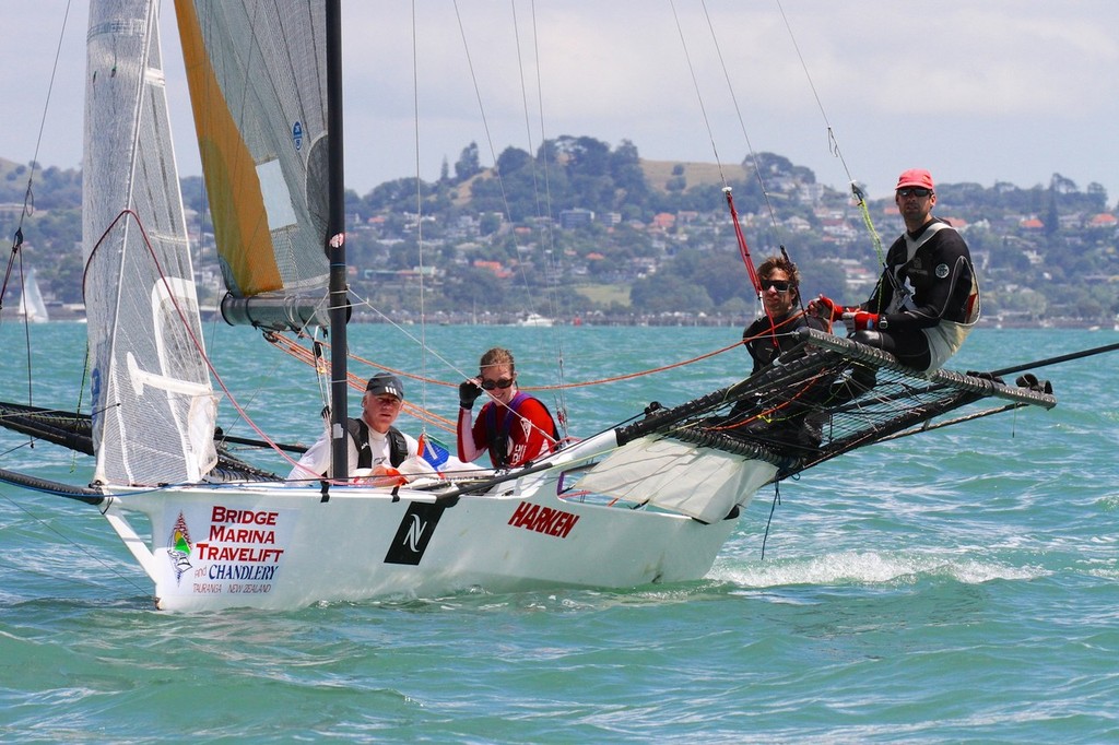 18ft Skiffs, Auckland January 13, 2013 © Richard Gladwell www.photosport.co.nz